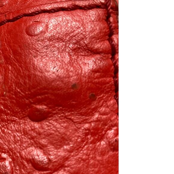 KATE SPADE SMALL RED OSTRICH LEATHER WOMENS SHOULDER BAG - Picture 12 of 12